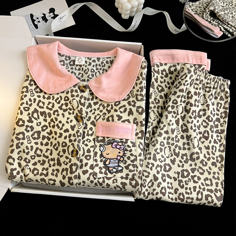 秋冬新款保暖豹纹儿童睡衣女KT猫加厚保暖德绒女可爱家居服可外穿,童装/婴儿装/亲子装,家居服套装,淘宝优惠券,粉丝福利购,淘宝优惠卷