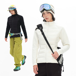 面包与好天气90白鸭绒保暖中间层滑雪羽绒内胆女款羽绒服修身外套