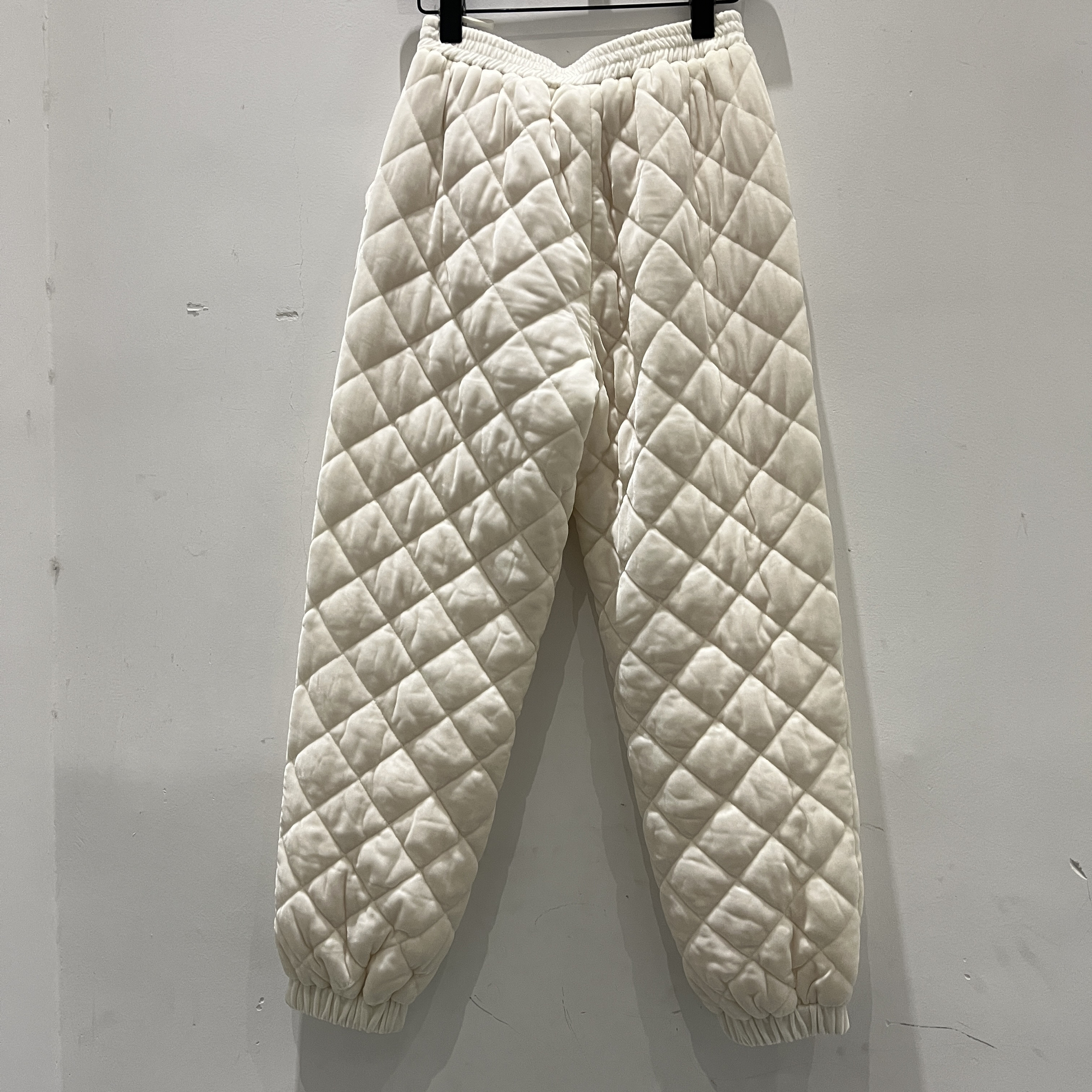 真丝丝绒棉裤女冬季新款松紧腰束脚休闲裤