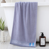 2条装 冲凉吸汗绣字LOGO 运动35×110洗澡毛巾1.1米纯棉加长长款