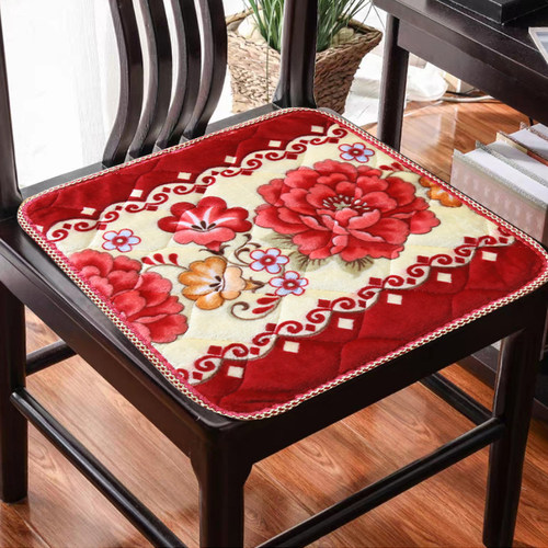 坐垫椅子垫50*50cn加厚毛绒餐桌垫方垫椅冬季保暖屁股防滑家用