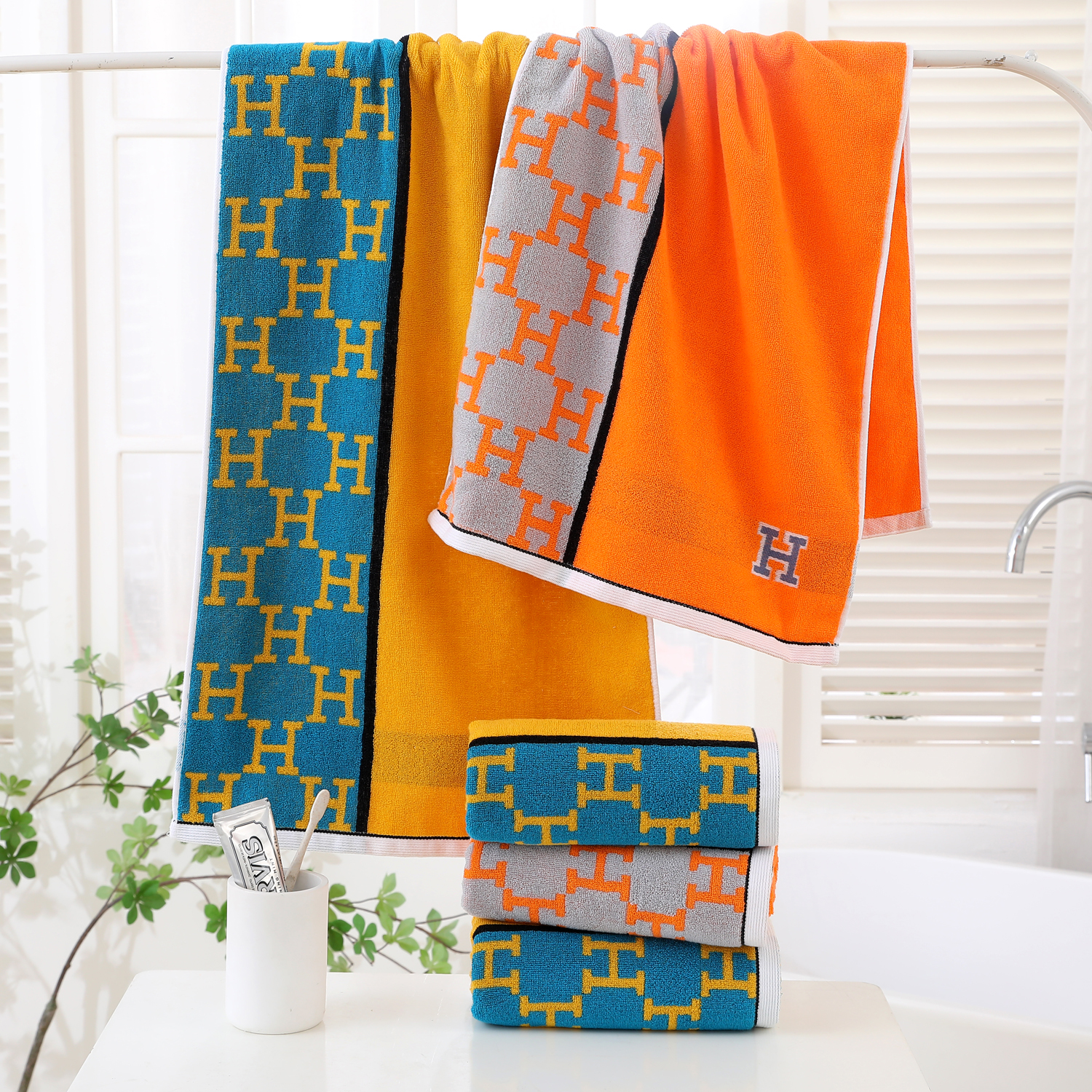 加长冲凉健身跑步吸汗运动毛巾