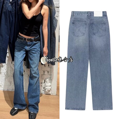 国内现货 glowny 26春季新款 低腰复古百搭直筒阔腿显瘦牛仔裤