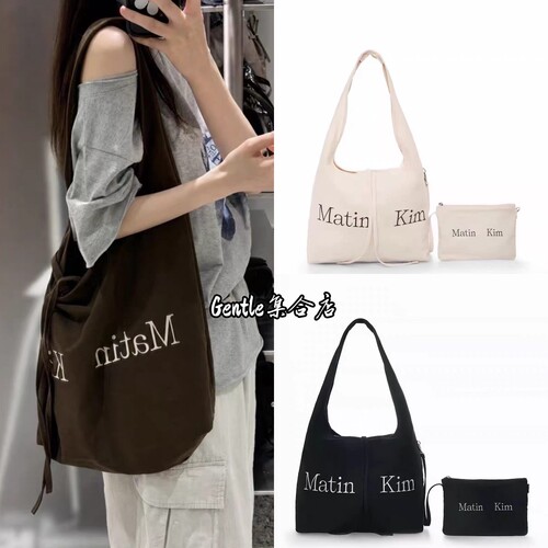 现 matinkim 26新款liz同款经典大容量单肩帆布包子母托特包女