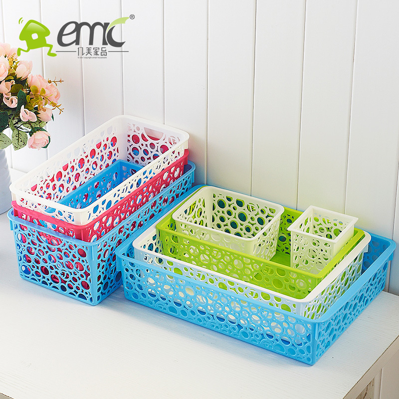 亿美创意桌面收纳篮置物筐整理盒