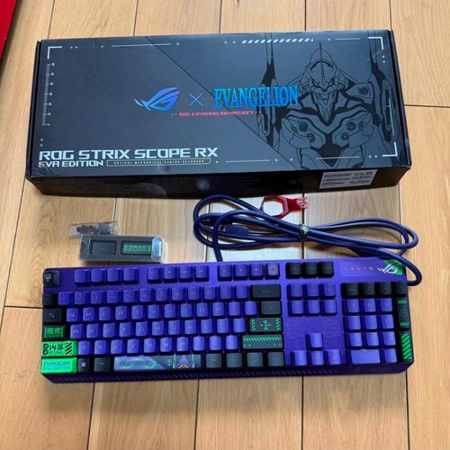 ROG玩家国度聚变游侠RX新世纪福音战士初号机EVA联名有线游戏键盘