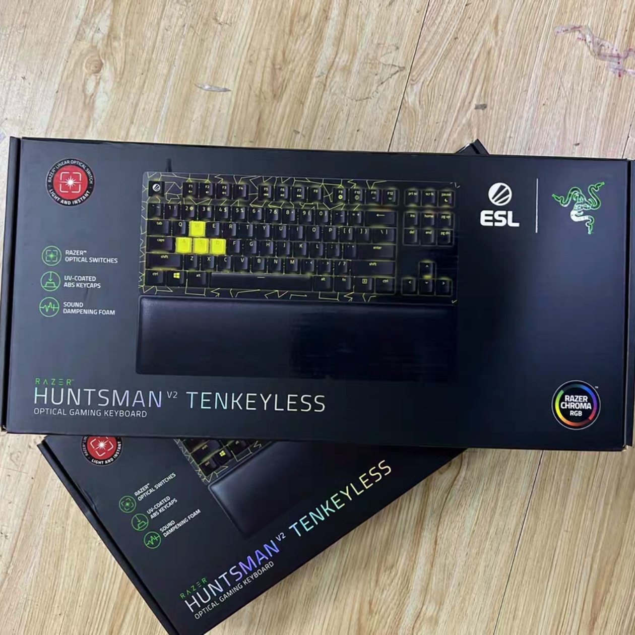 Razer雷蛇猎魂光蛛V2竞技版 ESL特别联名版有线游戏电竞机械键盘