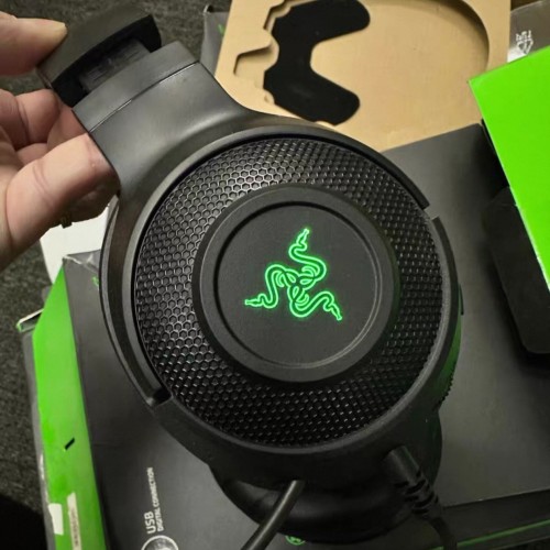 Razer雷蛇北海巨妖X USB版头戴式绿光有线游戏绝版电竞FPS耳机