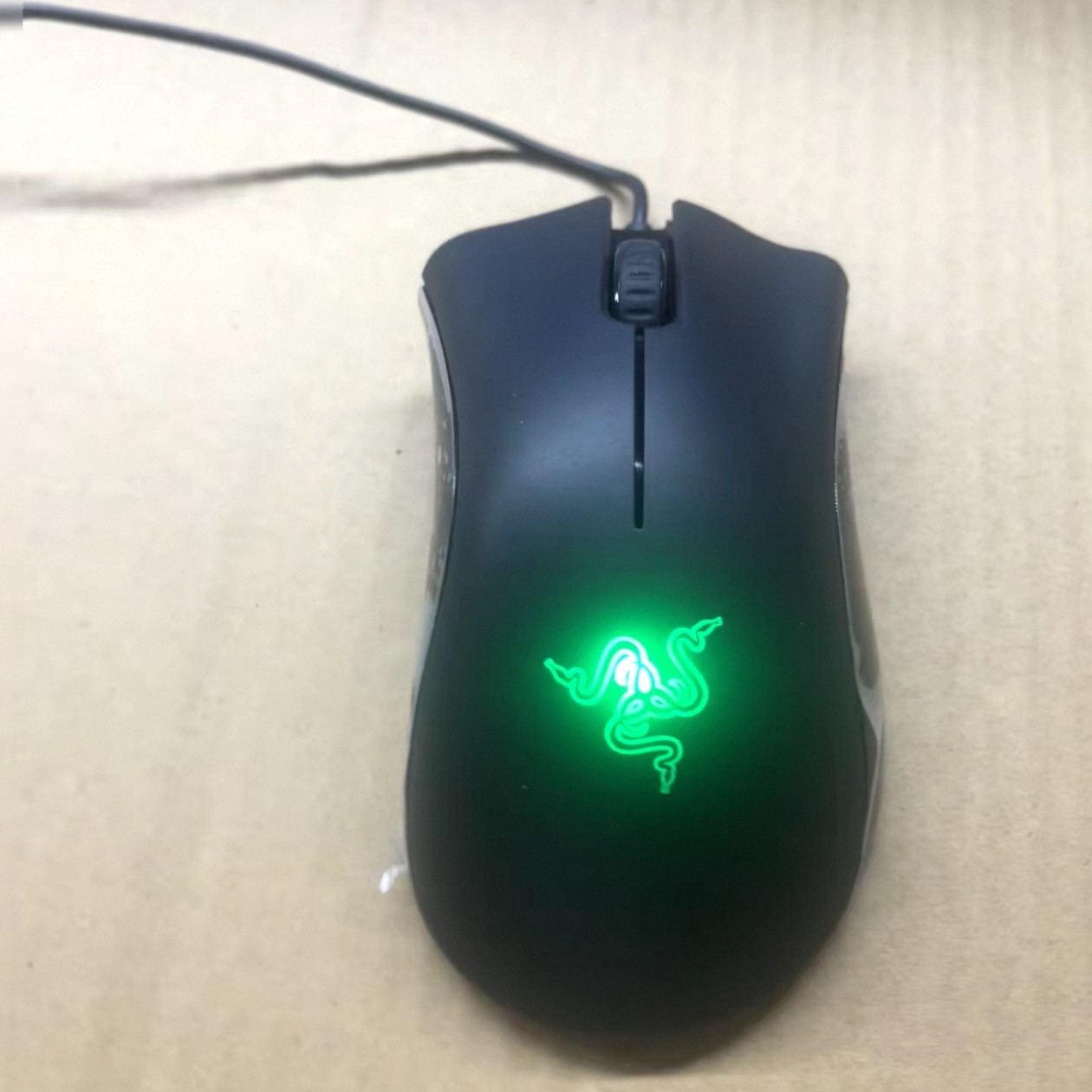 Razer雷蛇炼狱蝰蛇老款1800DPI背光绿光有线游戏鼠标停产绝版收藏