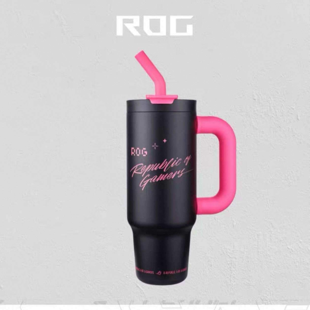 ROG玩家国度败家之眼信仰周边开黑316不锈钢1250ML容量直饮吸管杯