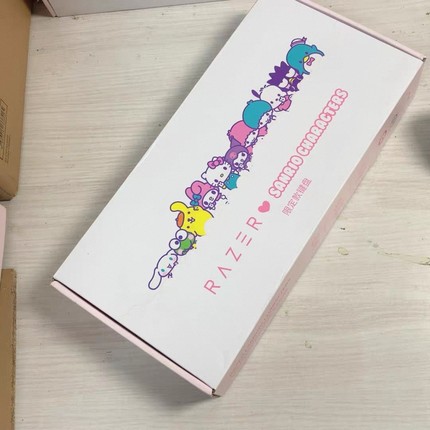 Razer雷蛇雨林狼蛛V3X三丽鸥HELLO KITTY联名款有线薄膜游戏键盘