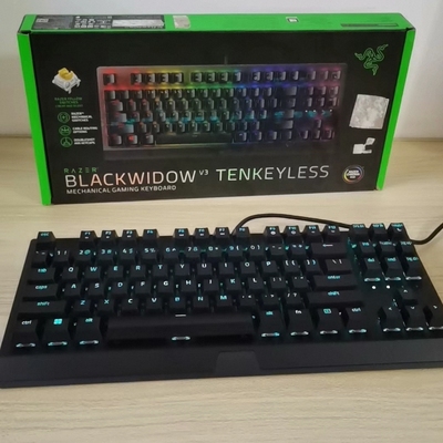 Razer雷蛇黑寡妇蜘蛛V3 TKL竞技版有线游戏机械RGB幻彩87键键盘