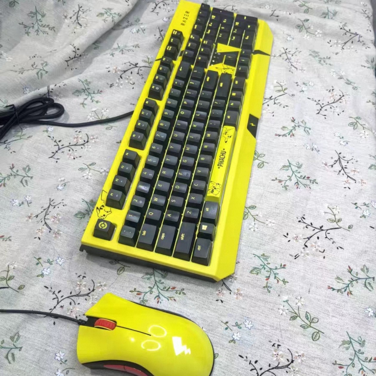 Razer雷蛇黑寡妇蜘蛛炼狱蝰蛇皮卡丘联名款游戏电竞有线键盘鼠标