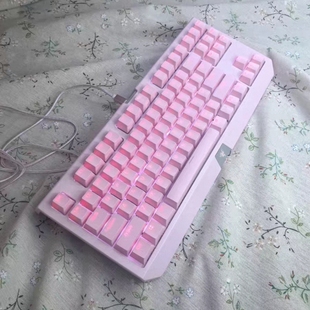 Razer雷蛇黑寡妇蜘蛛V2幻彩粉晶游戏电竞RGB幻彩机械87配列键盘