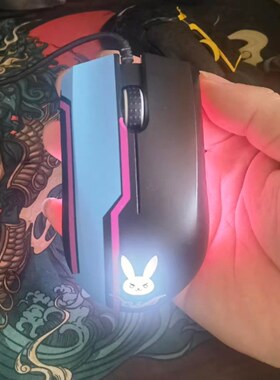 Razer雷蛇地狱狂蛇精英版守望先锋DVA联名款有线游戏鼠标