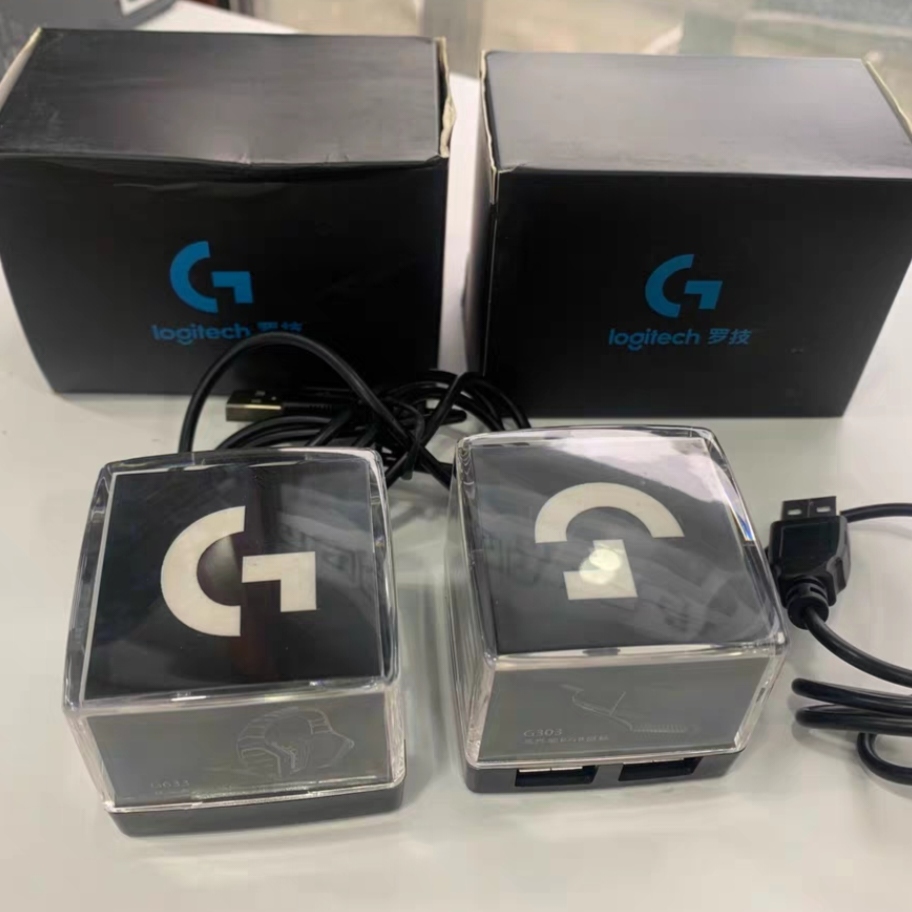 罗技Usb2.0接口转接头笔记本台式电脑HUB一拖四分RGB幻彩扩展坞器