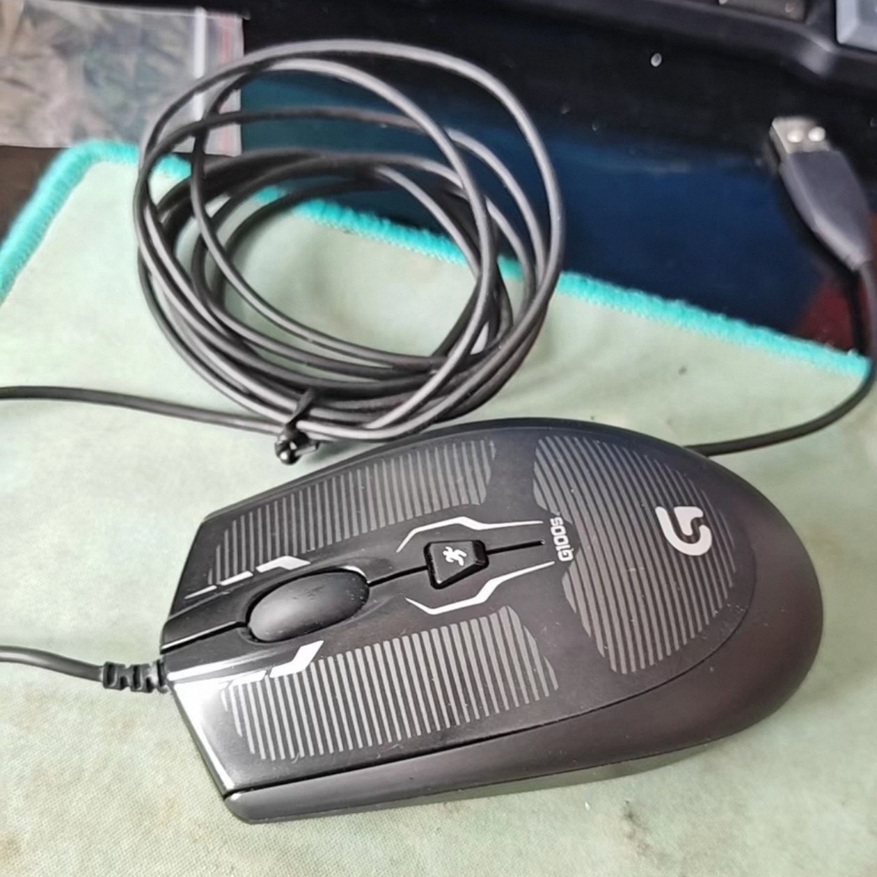 Logitech 罗技G100S 游戏 办公 USB有线鼠标 FPS顺滑小手鼠标