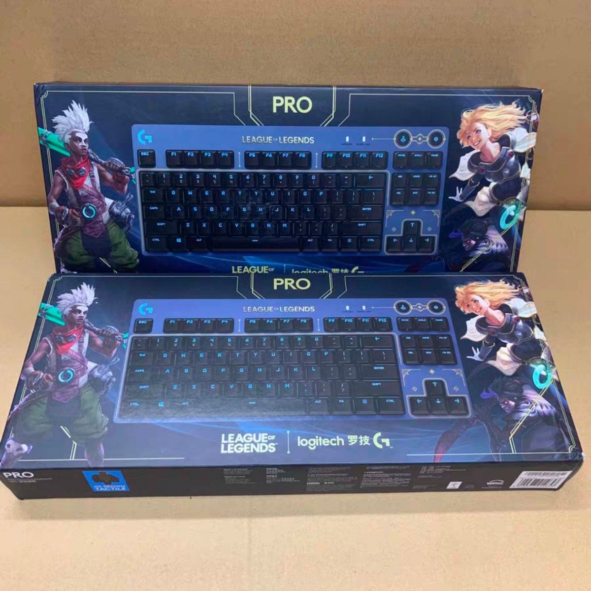 罗技GPRO海克斯有线87键RGB幻彩英雄联盟LOL联名机械轴体游戏键盘