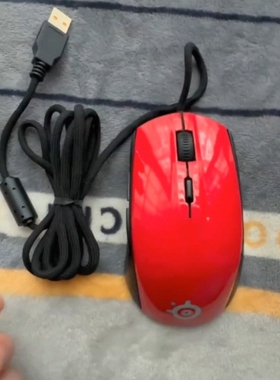 赛睿SteelSeries RIVAL100 有线游戏红色限定绝版电竞对称RGB鼠标