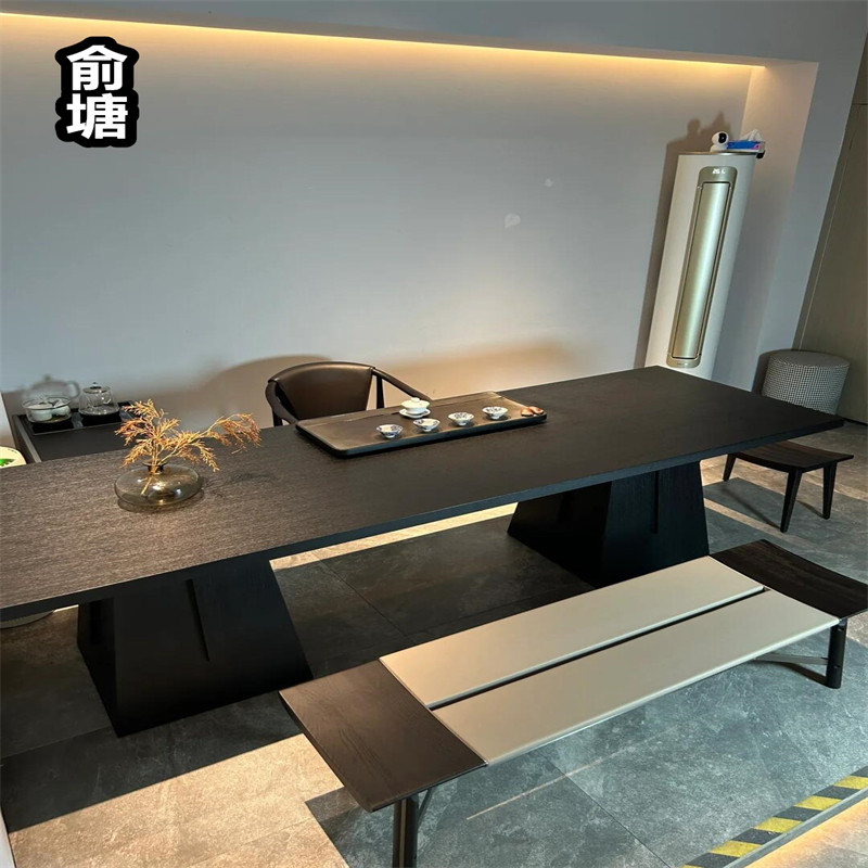 新中式茶桌椅组合白蜡木洽谈桌