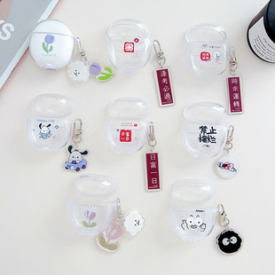 适用红米buds4保护套红米buds4青春小米真无线蓝牙耳机透明防摔套