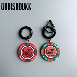 2026年好运陶瓷筹码 lucky包挂饰背包配饰汽车钥匙扣新年礼物 挂件