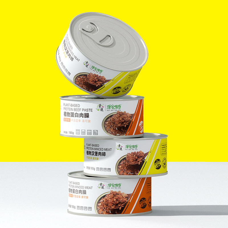 素莲新品膳客植物蛋白肉臊汉堡素肉碎仿荤纯素斋菜罐装可拌饭拌面