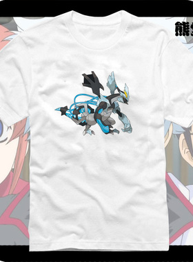 口袋妖怪雷西拉姆酋雷姆冰龙奎雷姆捷克罗姆黑白神兽 上衣服T恤