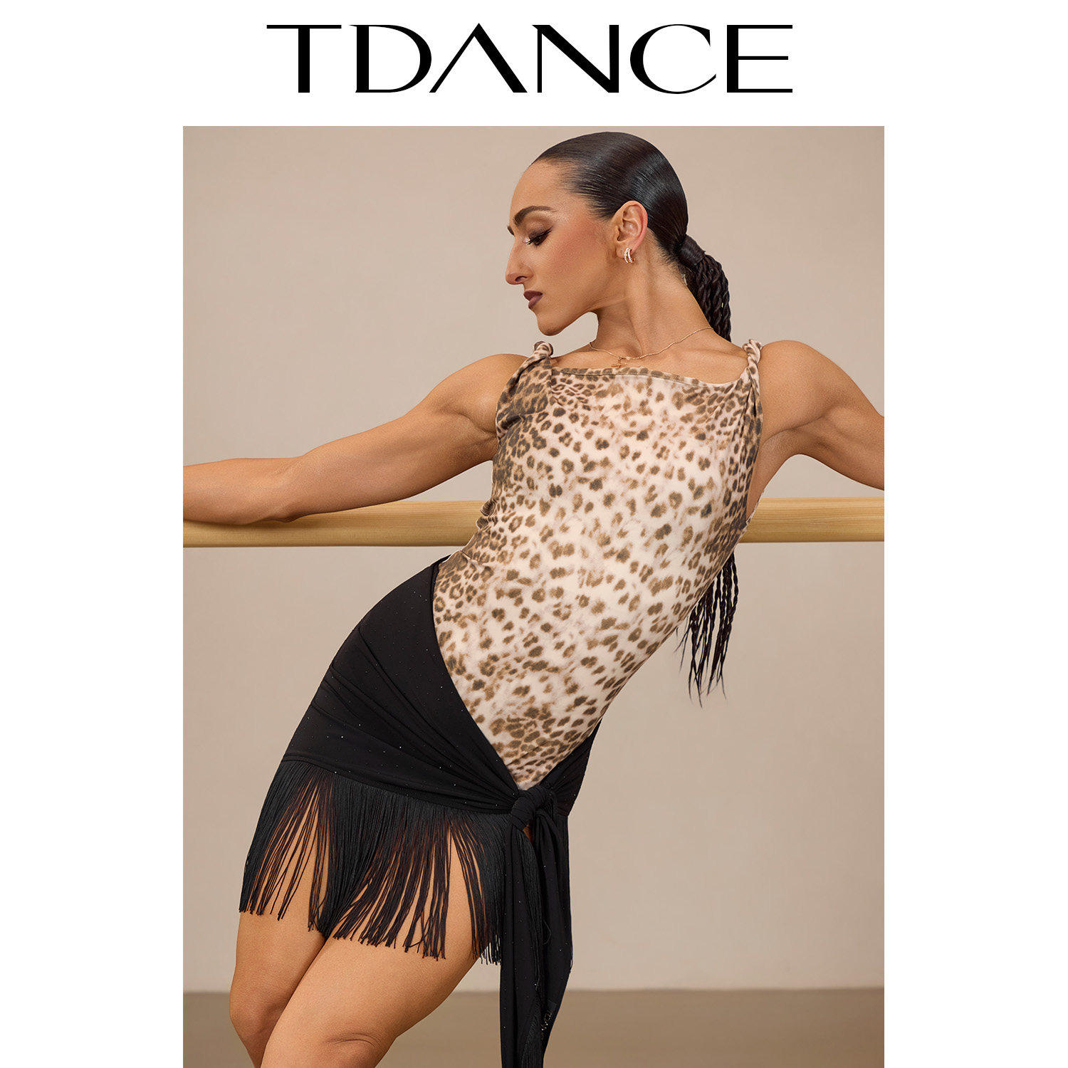 TDANCE成人女拉丁舞【三角流苏臀巾】动感恰恰伦巴练功半裙GL-358