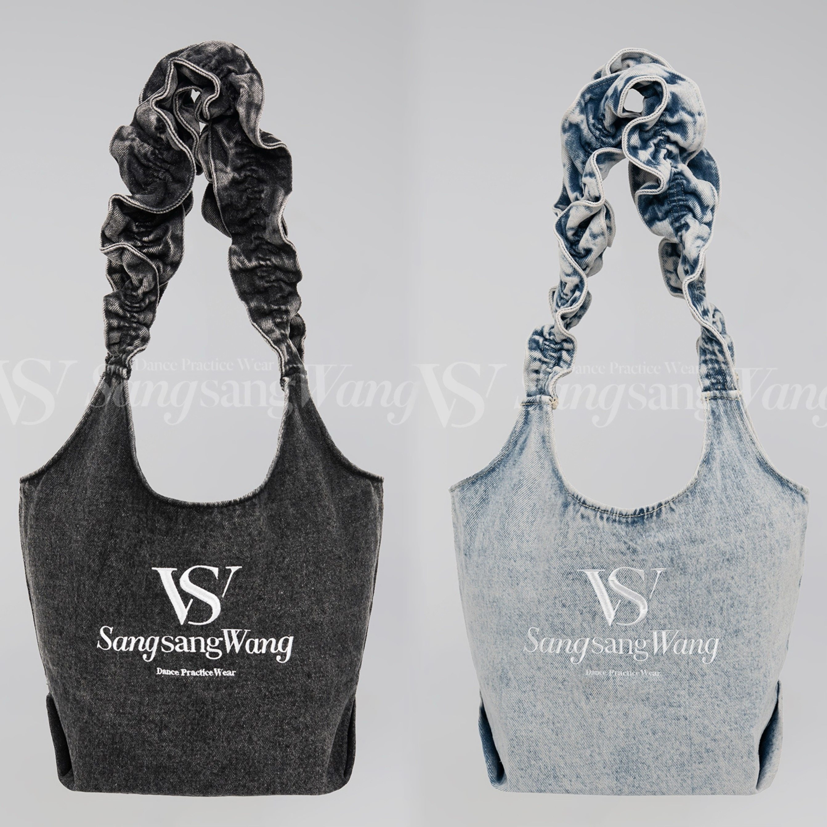 sswang舞服花边肩带牛仔包可爱百搭挎包洗盐工艺配饰桑老师跳舞