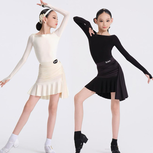 WAVE未午少儿拉丁舞2025新款 光羽阿芙洛女童 秋儿童拉丁舞服套装