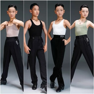 FZS舞服男童NS053拉丁舞男款百搭工字背心上衣练功服 四色可选