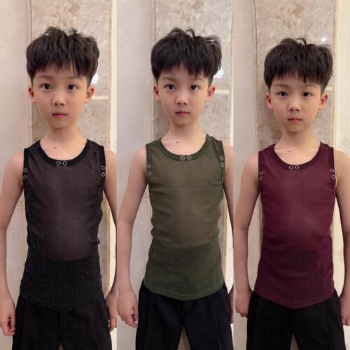 盛佳舞服拉丁舞新款男生上衣背心