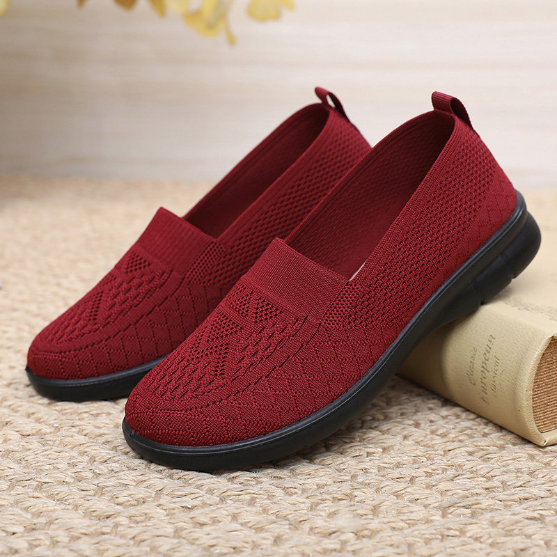 一脚蹬老北京布鞋女妈妈鞋飞织透气软底防滑舒适平底休闲单鞋女鞋,女鞋,传统布鞋,淘宝优惠券,粉丝福利购,淘宝优惠卷