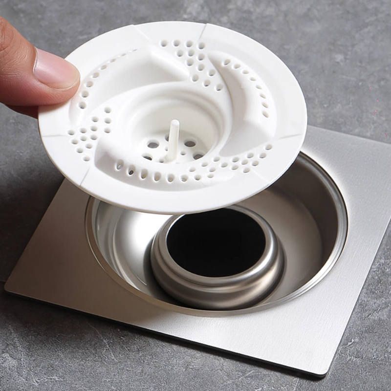 日式旋涡地漏浴室头发收集器厨房卫生间下水道旋转防虫防堵过滤网