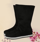 子大臣侠客百姓长筒靴子布鞋 古装 汉服黑色靴子古代男女成人小孩鞋