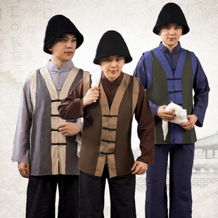 民国上海滩男黄包车夫绍兴船夫轿夫工人农民百姓平民伙计演出服装