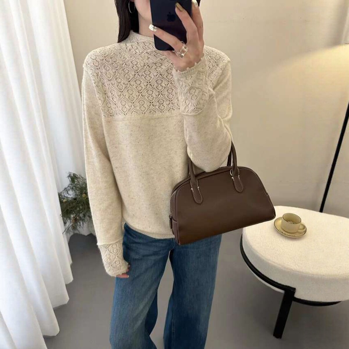 半高领羊毛针织衫女款毛衣打底衫