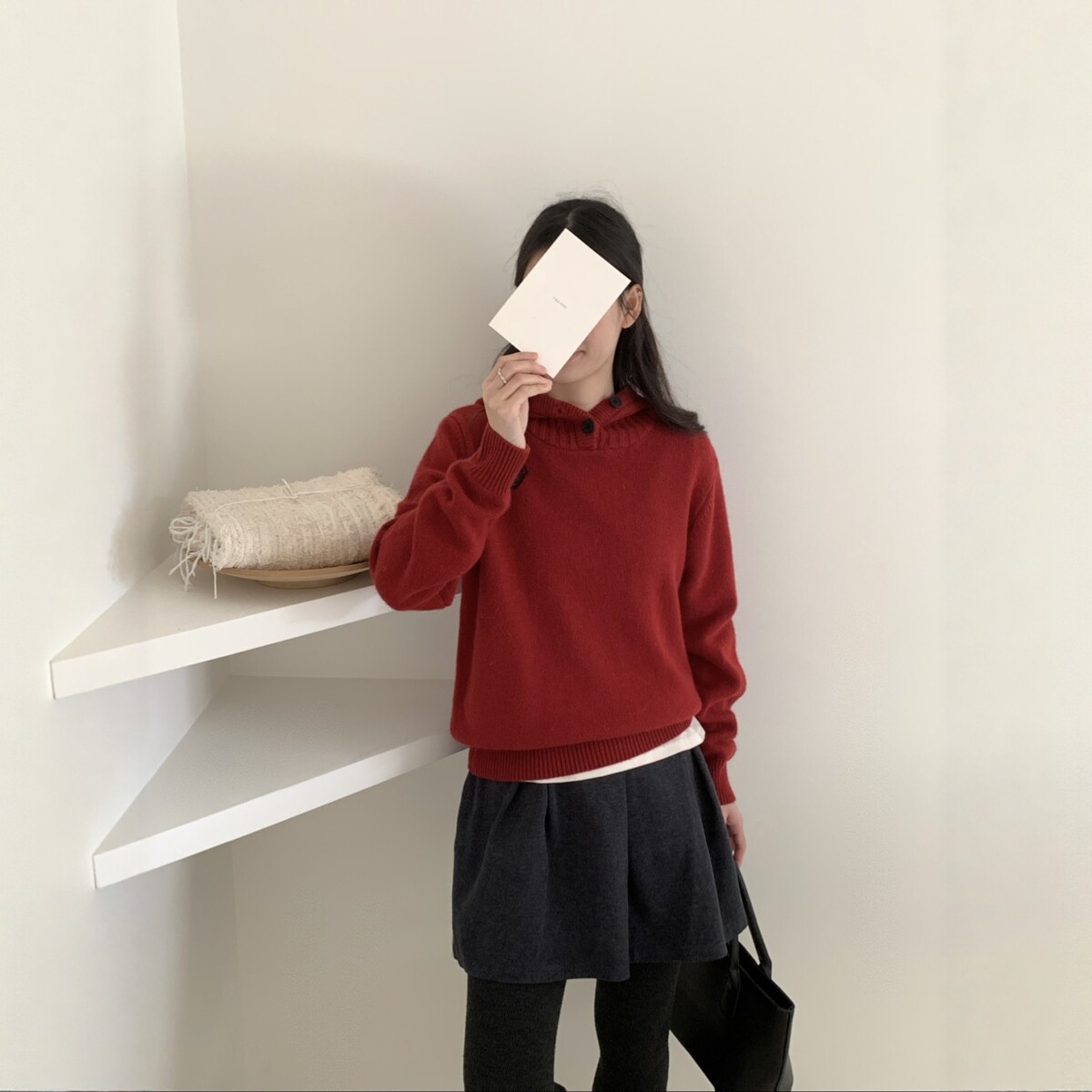 连帽套头蜜熊绒针织羊毛衫女毛衣