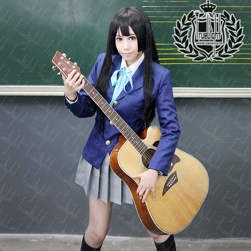 超原版！白夜之城 轻音少女cosplay秋山澪平泽唯校服服装制服定做