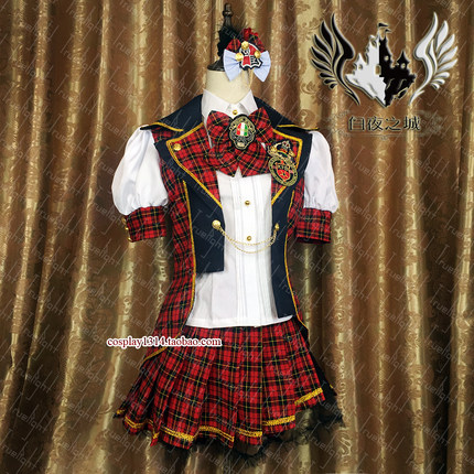 cosplay AKB48打歌服言い訳maybe借口前田敦子渡边麻友红格子裙子
