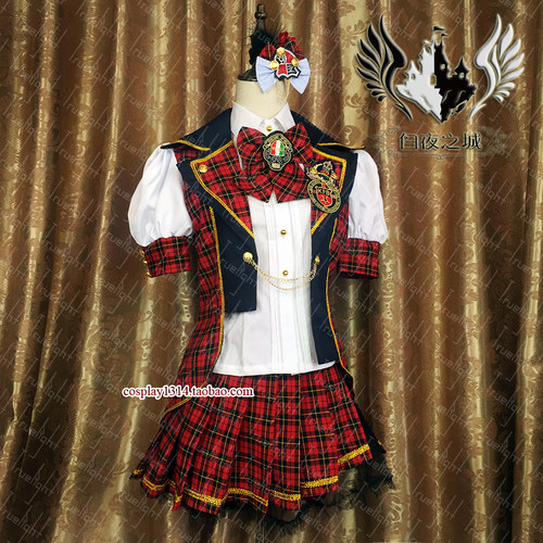 渡边麻友红格子定做打歌服