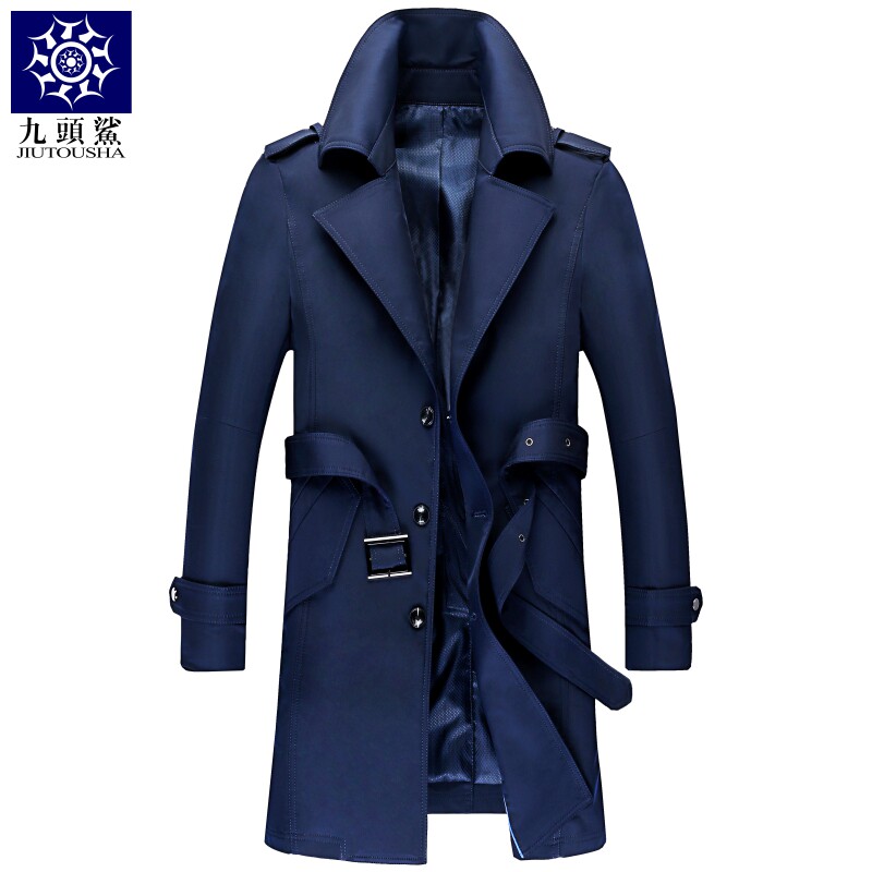 Windbreaker Mid length version spring and autumn Self cultivation handsome Autumn and winter thickening business affairs coat Lapel leisure time black Autumn overcoatin the Men's clothing, Windbreaker  category - from Buy2taobao.com to provide professional Taobao agent buy service