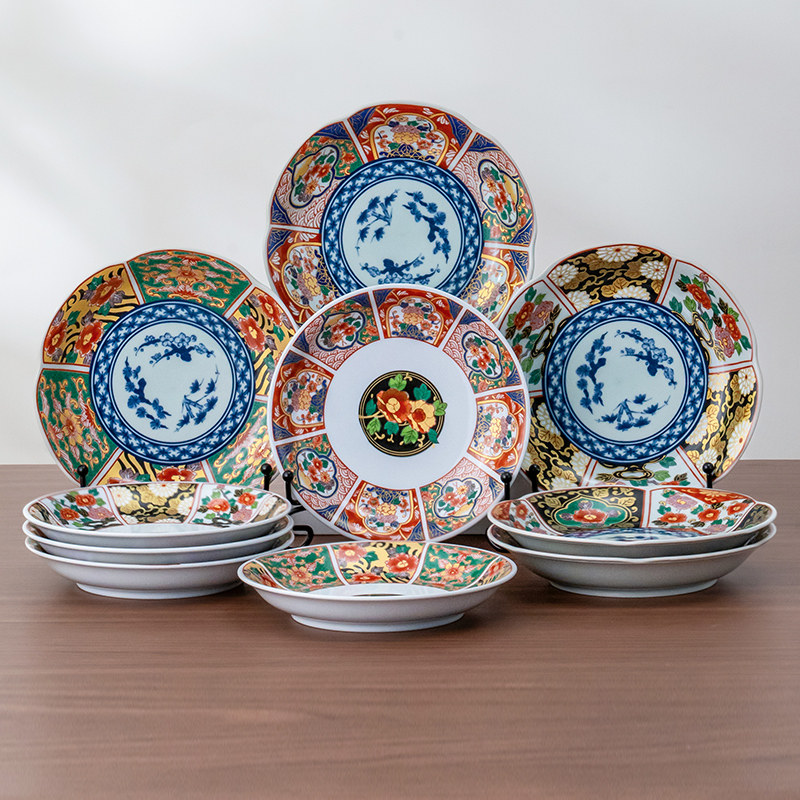美浓烧日本进口餐具陶瓷菜盘饭碗