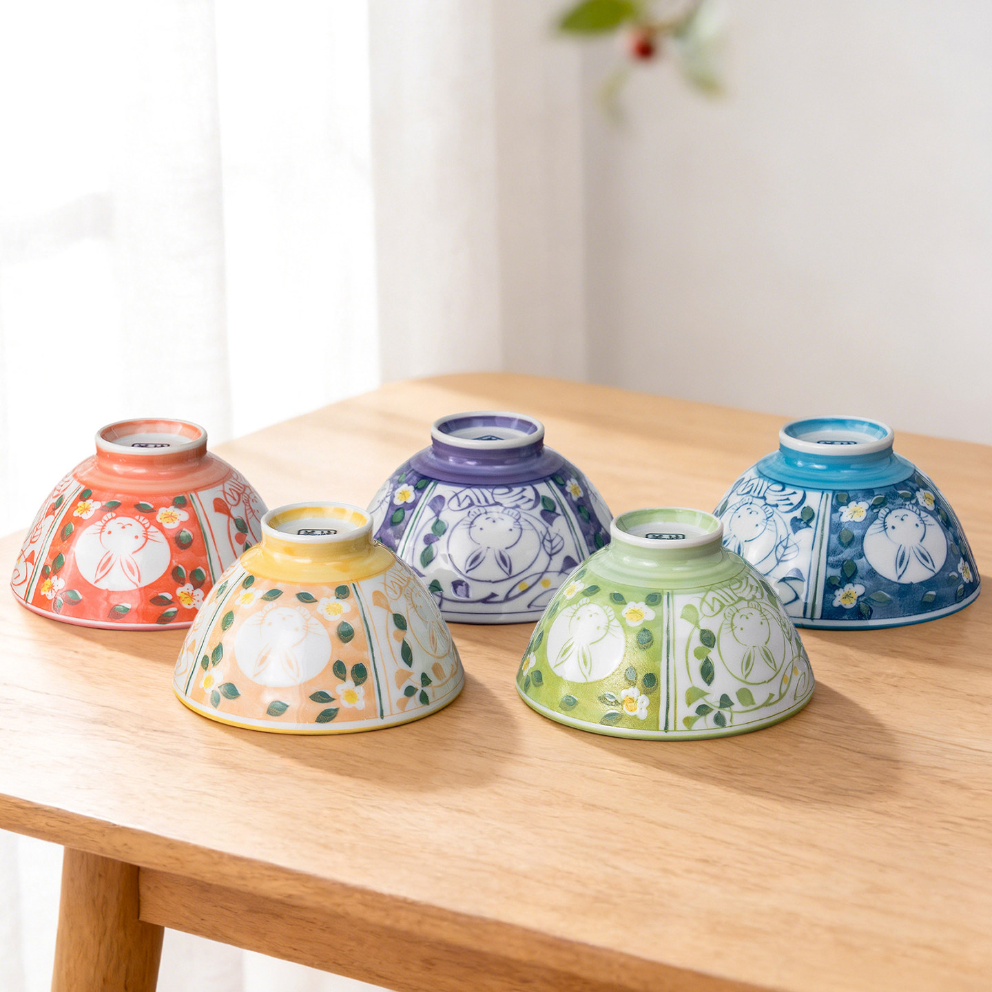 美浓烧日式饭碗日本进口家用釉下微波炉陶瓷吃面碗家用小汤碗套装
