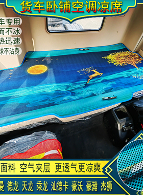 陕汽德龙X3000M3000SX5000SX6000杰狮专用冰丝藤席空调凉席卧铺垫