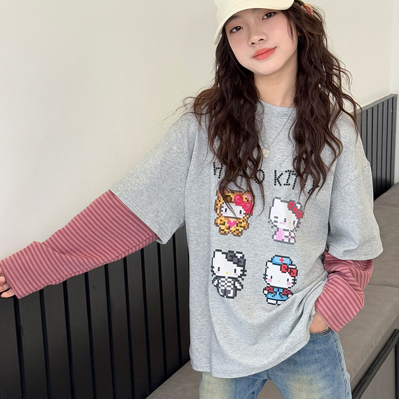 女童T恤2026新款春装清新甜美女大童小香风韩系假两件时尚打底衫,童装/婴儿装/亲子装,T恤,淘宝优惠券,粉丝福利购,淘宝优惠卷