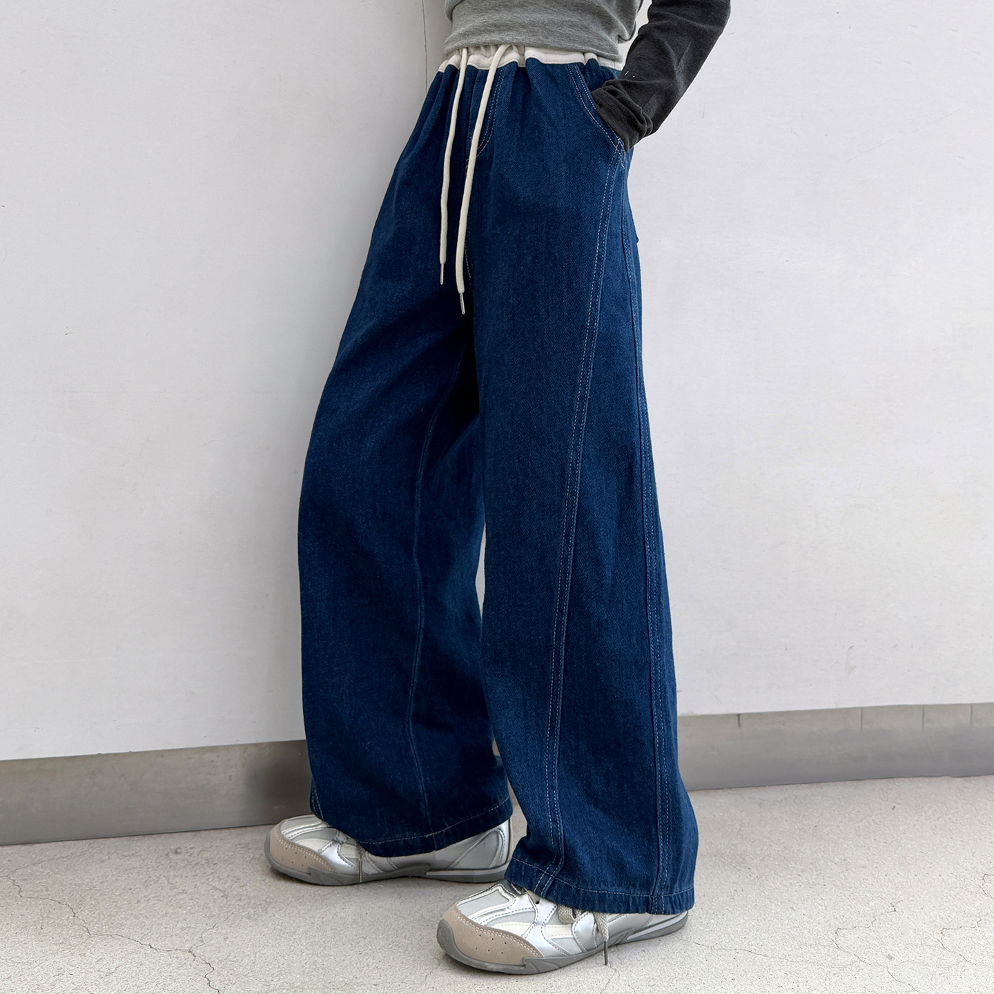 女童裤子2026新款韩系牛仔裤春装超巨好看女大童春秋季洋气阔腿裤,童装/婴儿装/亲子装,裤子,淘宝优惠券,粉丝福利购,淘宝优惠卷