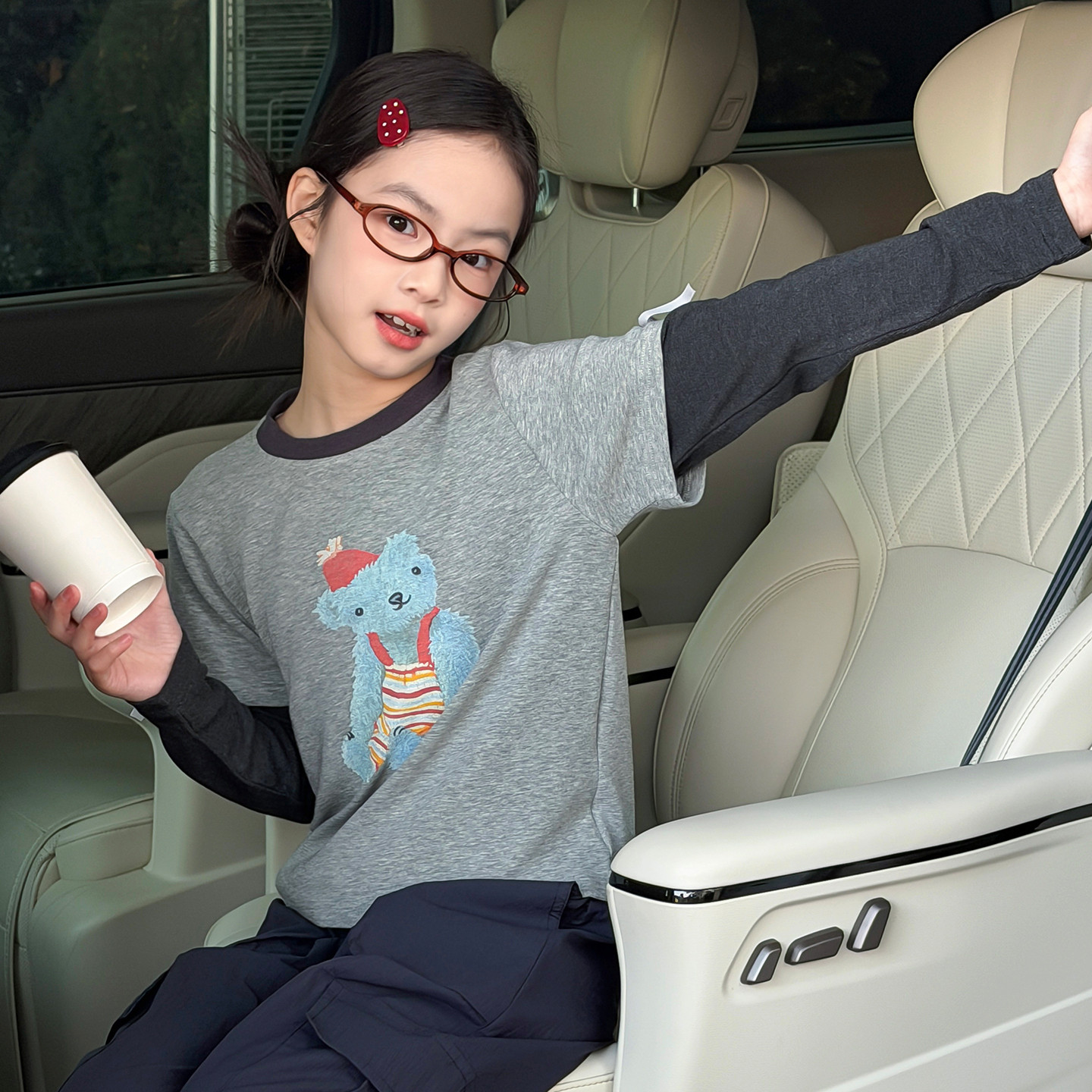 女童长袖T恤2026新款春装儿童洋气超好看女大童韩系假两件打底衫,童装/婴儿装/亲子装,T恤,淘宝优惠券,粉丝福利购,淘宝优惠卷