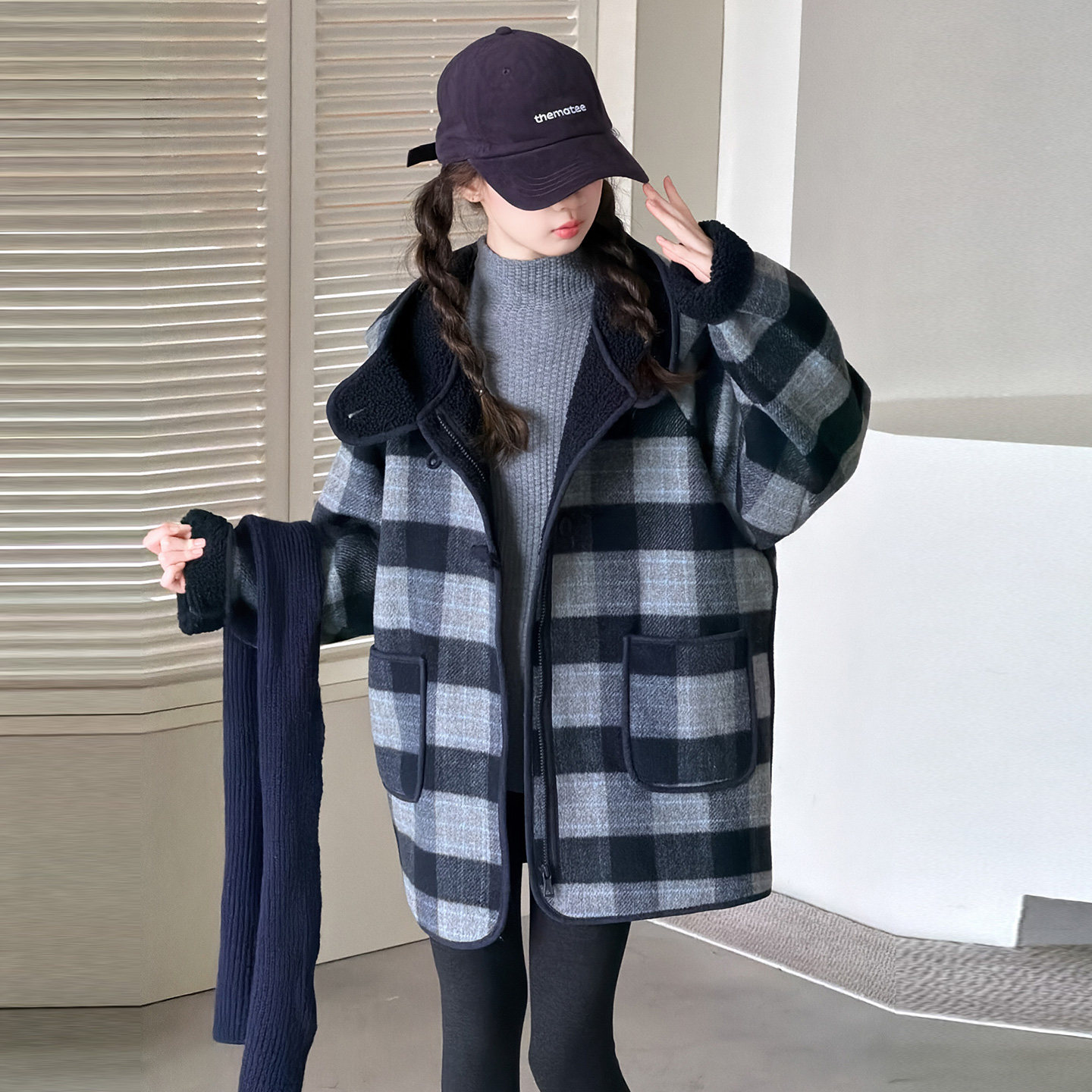 女童外套2026冬季新款中大童女孩加绒加厚保暖儿童韩版冬装上衣